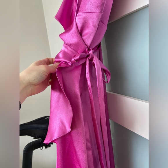 Maje Ripple Fuchsia wrap dress - Picture 13 of 15